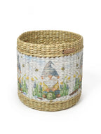 Multifunctional Seagrass Basket for Plants and Laundry