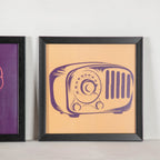 Graphic Music Art In Frame Set Of 4 9x9 Inch Nestasia