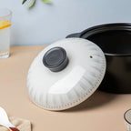 Dainty Patterned Ceramic Cooking Pot With Lid 1800 ml Nestasia