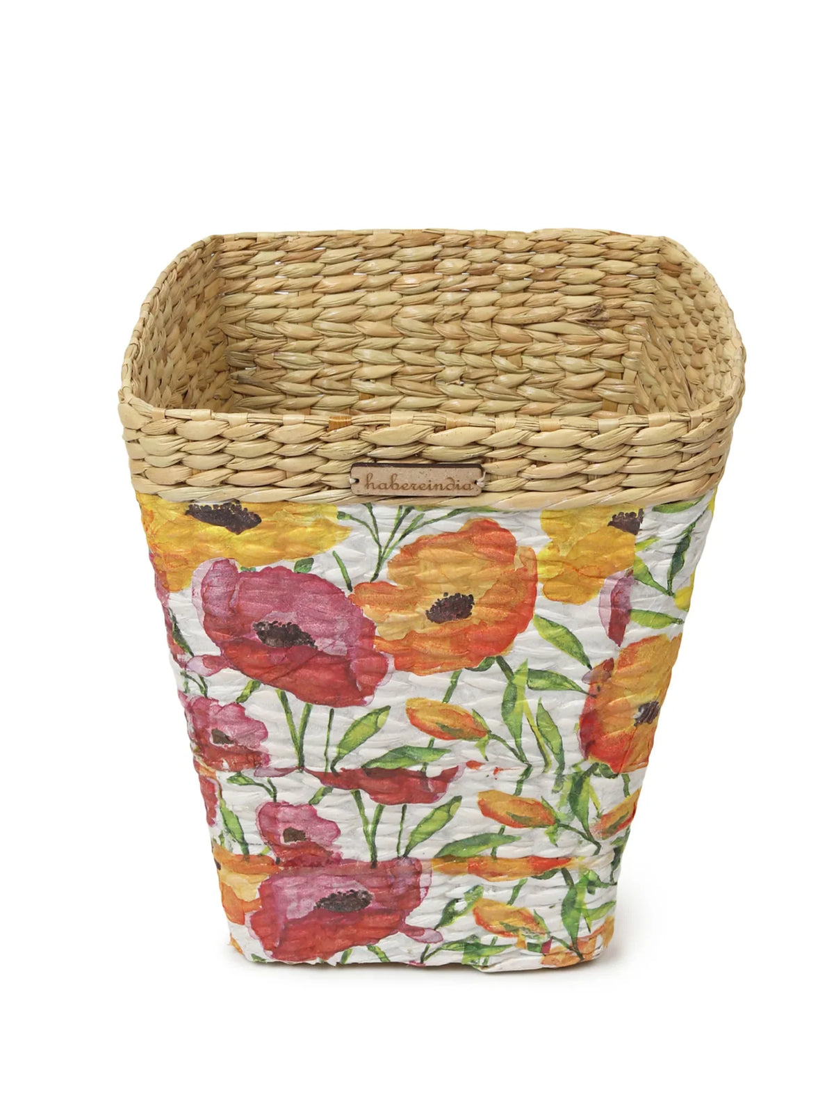 Natural Seagrass Waste Bin for Living Room, Bedroom, and Workspace Decor