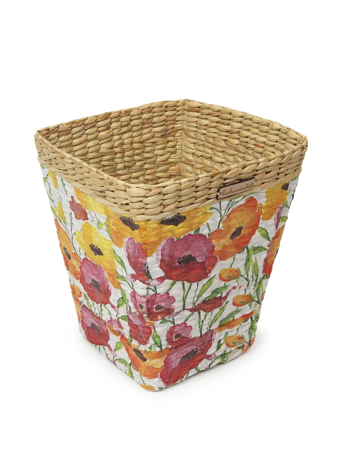 Natural Seagrass Waste Bin for Living Room, Bedroom, and Workspace Decor