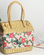 Seagrass Tiffin & Picnic Basket Handmade for Meals, Travel & Storage