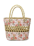 Handwoven Seagrass Basket for Storage, Shopping & Travel Use