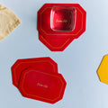 Leather Coaster Set of 4 Nestasia