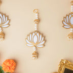 White Lotus Wall Hanging Set Of 4 Nestasia