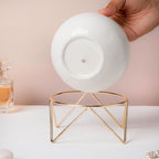 Eclat Ceramic White Planter With Stand Large Nestasia
