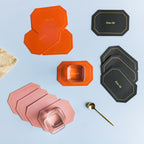 Leather Coaster Set of 4 Nestasia