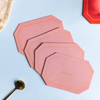 Leather Coaster Set of 4 Nestasia