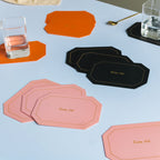 Leather Coaster Set of 4 Nestasia