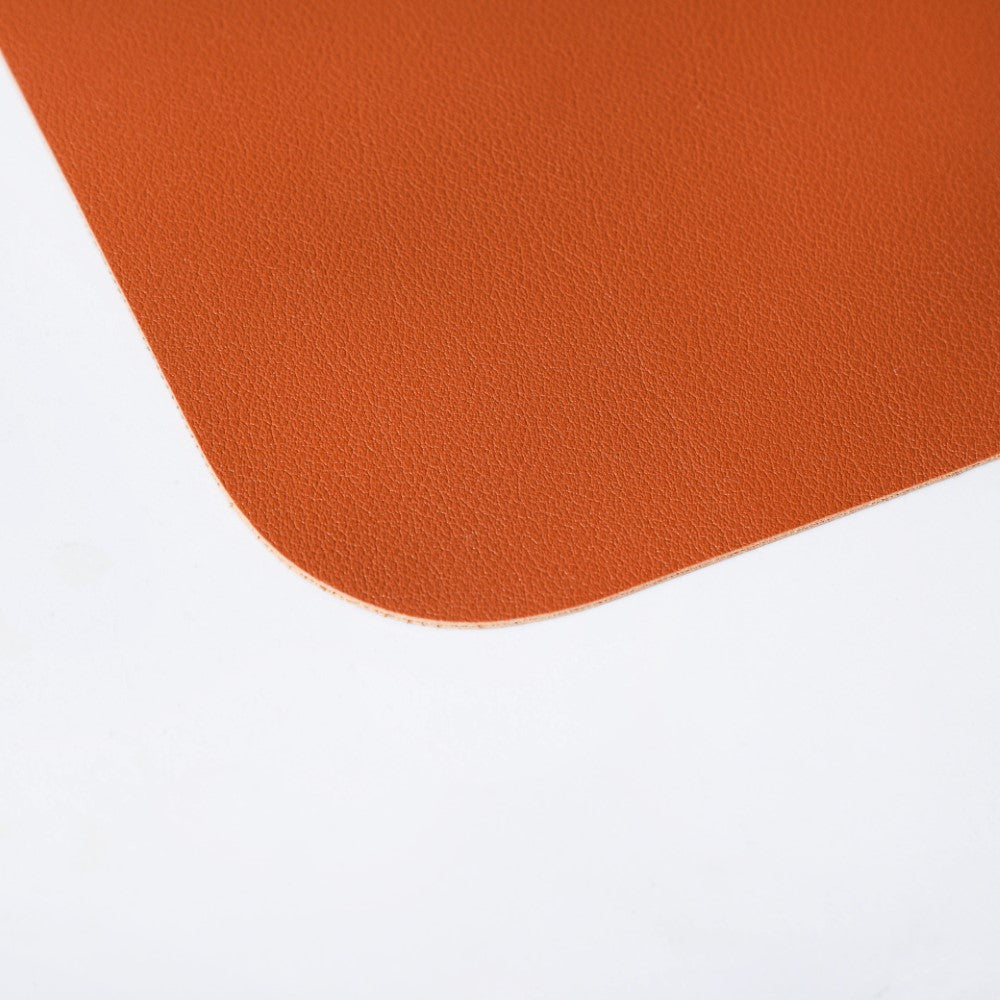 Multipurpose Vegan Leather Computer Desk Mat Brown 31.5 Inch Nestasia