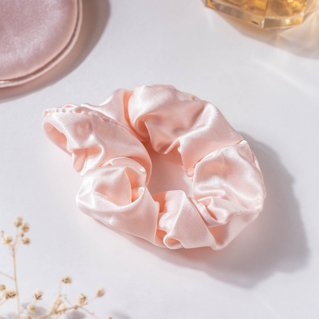 Precious Peach Satin Sleep Care Set of 4 Nestasia