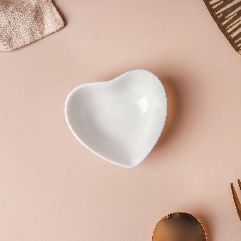 White Heart Condiments Bowl Nestasia
