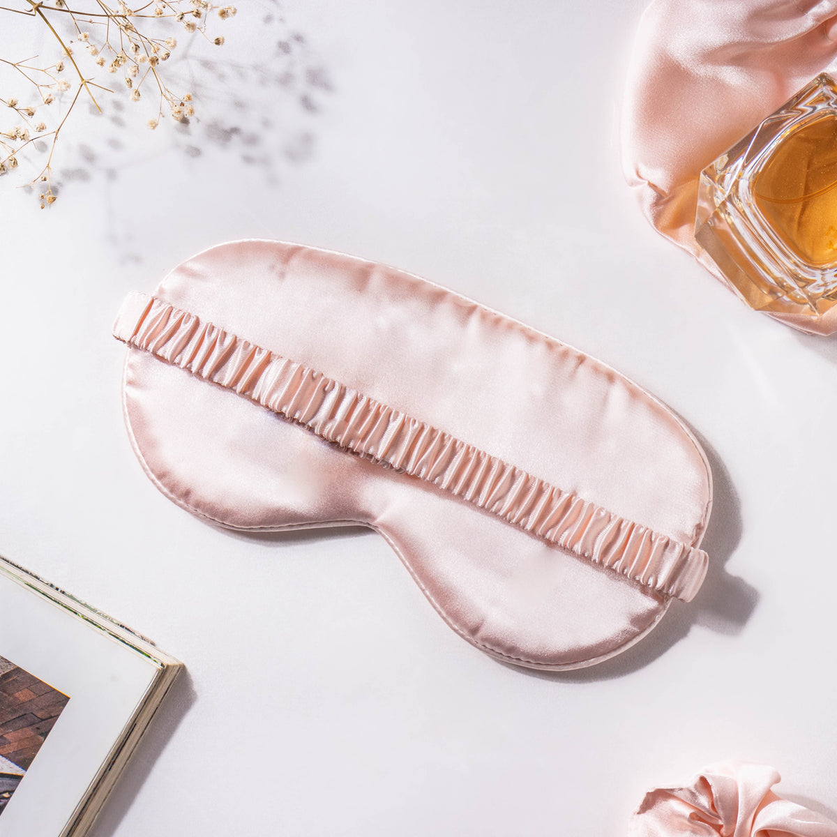 Precious Peach Satin Sleep Care Set of 4 Nestasia
