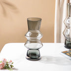 Modern Glass Flower Vase Grey Small Nestasia