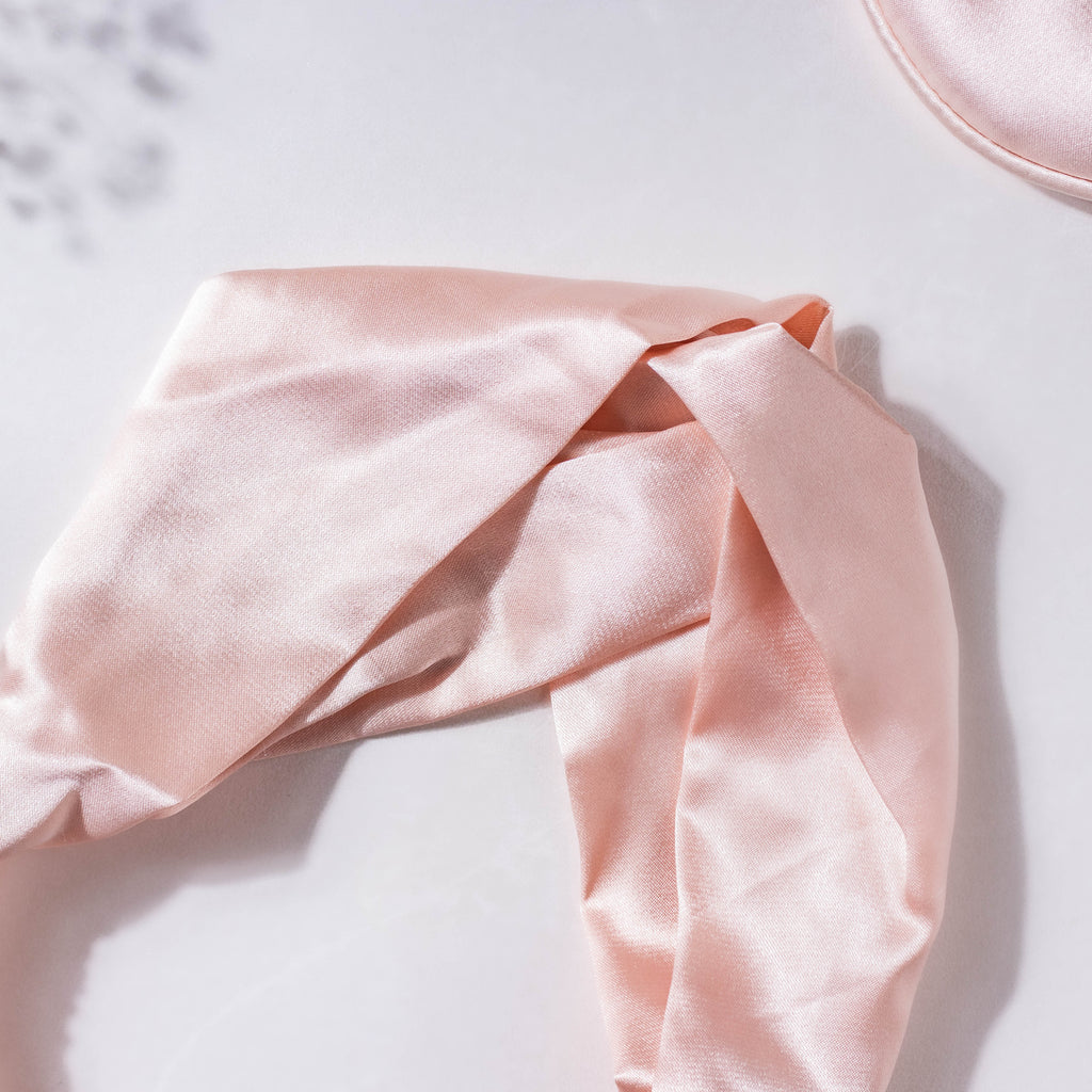 Precious Peach Satin Sleep Care Set of 4 Nestasia