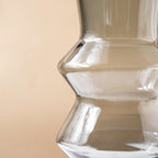 Modern Glass Flower Vase Grey Small Nestasia