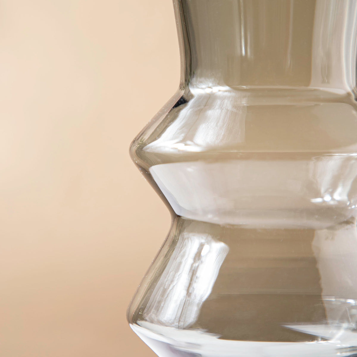 Modern Glass Flower Vase Grey Small Nestasia