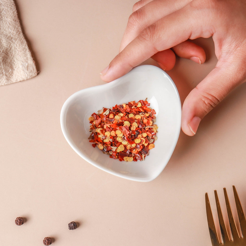 White Heart Condiments Bowl Nestasia