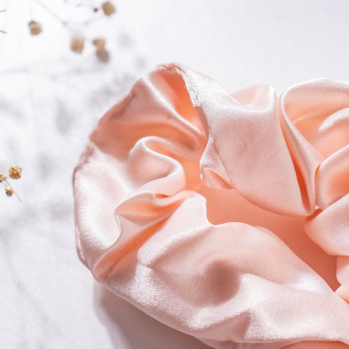 Precious Peach Satin Sleep Care Set of 4 Nestasia