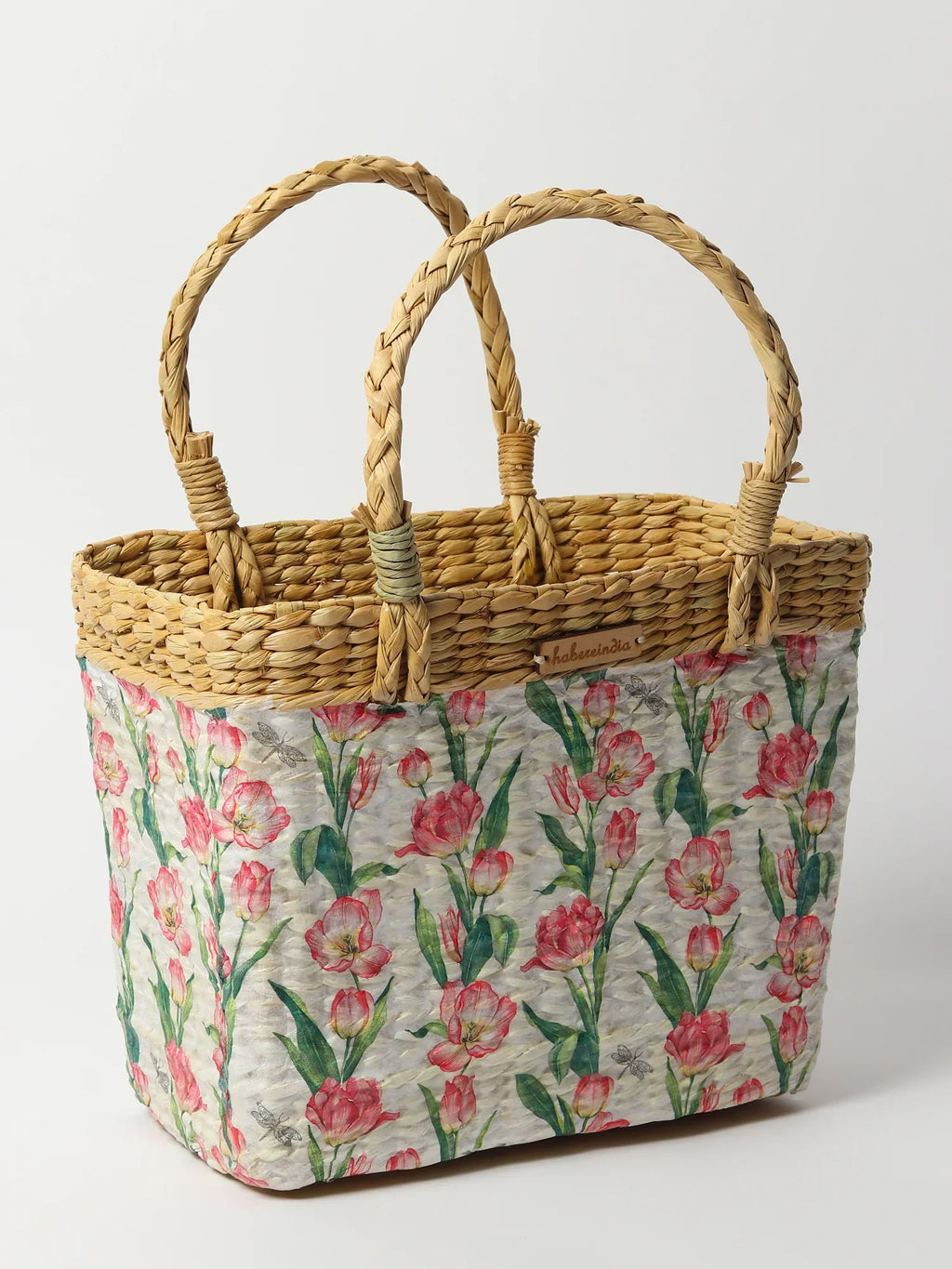 Natural Seagrass Tote Bag for Shopping, Picnic & Everyday Use