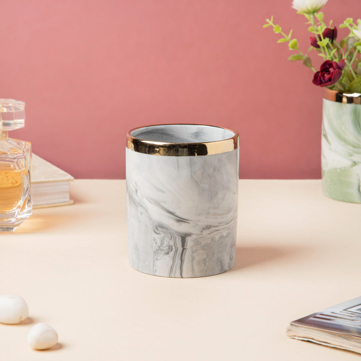 Luxe Ceramic Organiser Grey Nestasia