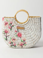 Handmade Seagrass U-Shape Tote Bag for Shopping, Storage & Everyday Use
