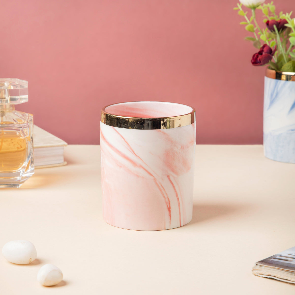Luxe Ceramic Organiser Pink Nestasia
