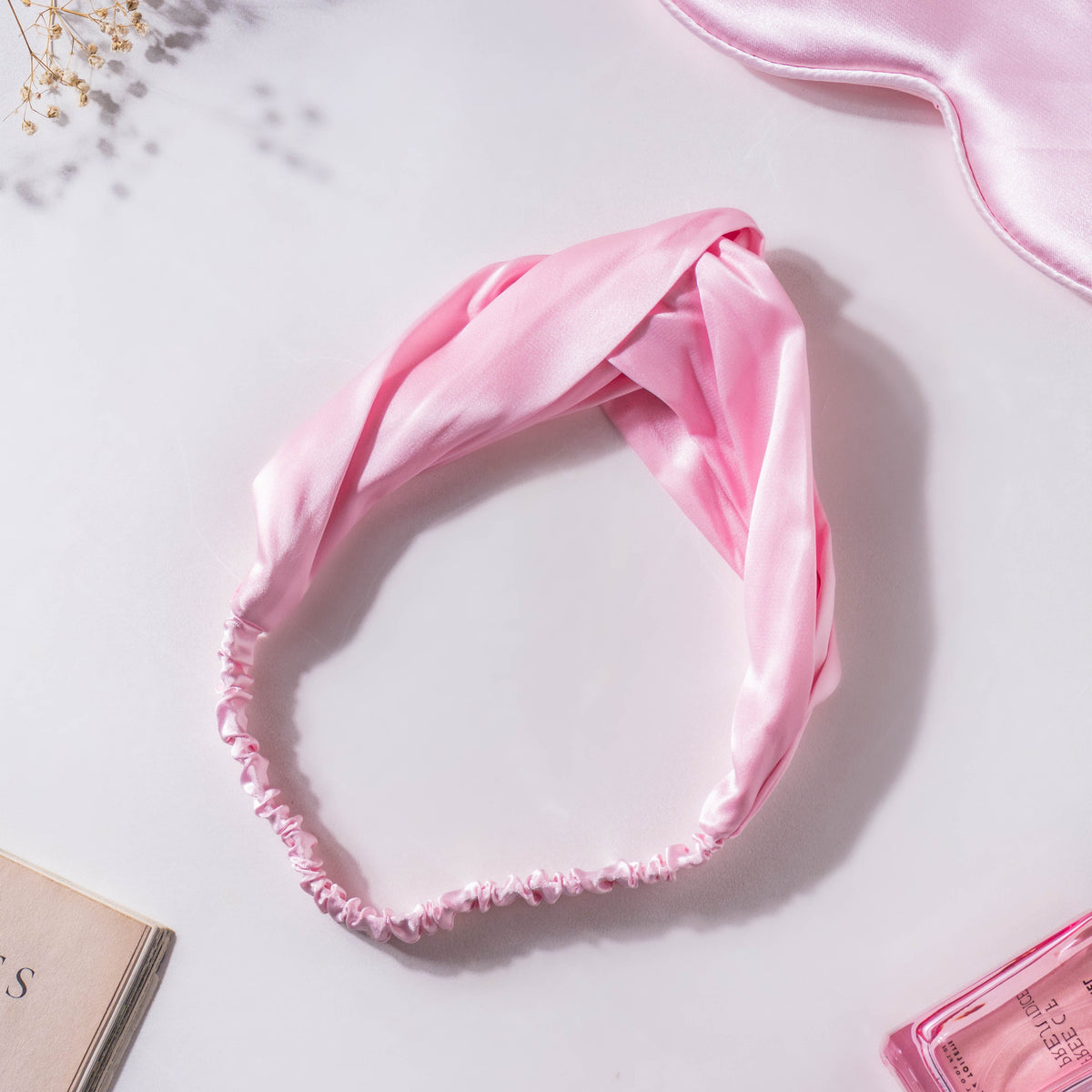 Bubblegum Pink Satin Sleep Care Set of 4 Nestasia