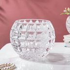 Ornate Crystal Glass Flower Vase Large Nestasia