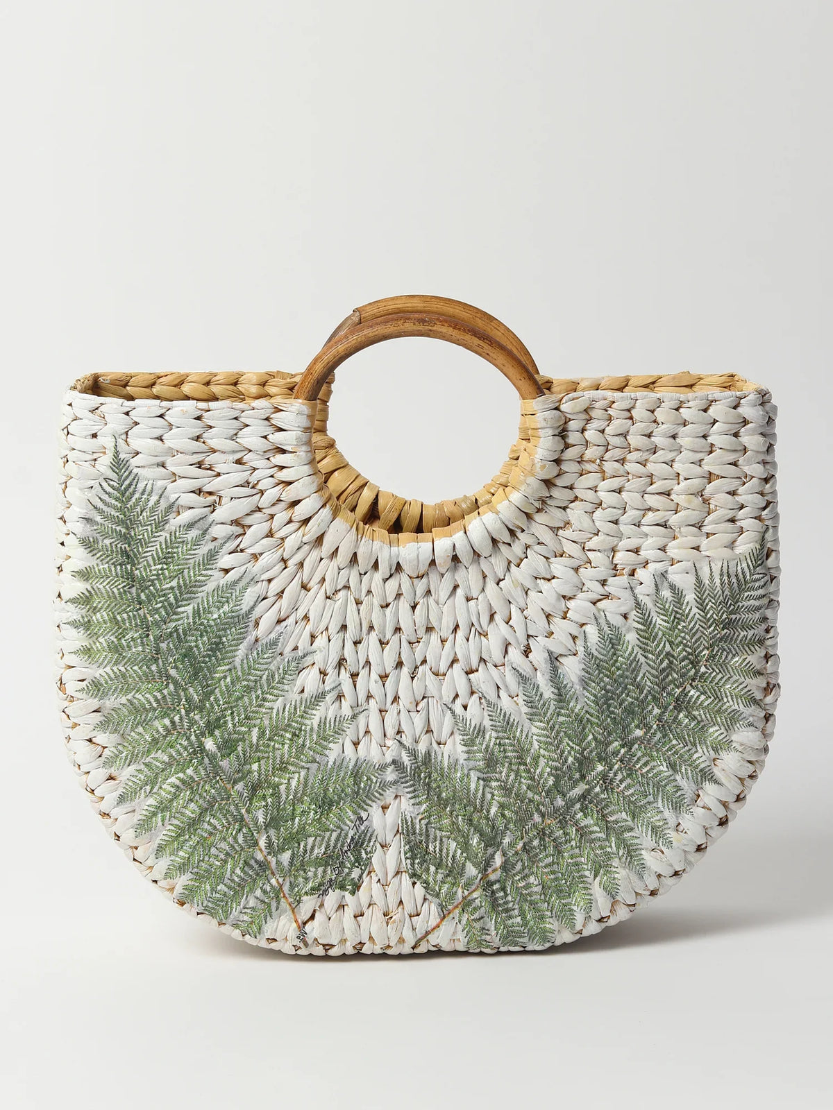 Handwoven Seagrass Half Moon Tote Bag