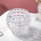 Ornate Crystal Glass Flower Vase Large Nestasia