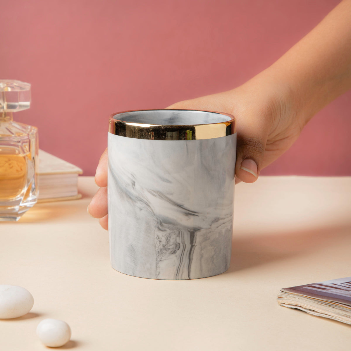 Luxe Ceramic Organiser Grey Nestasia