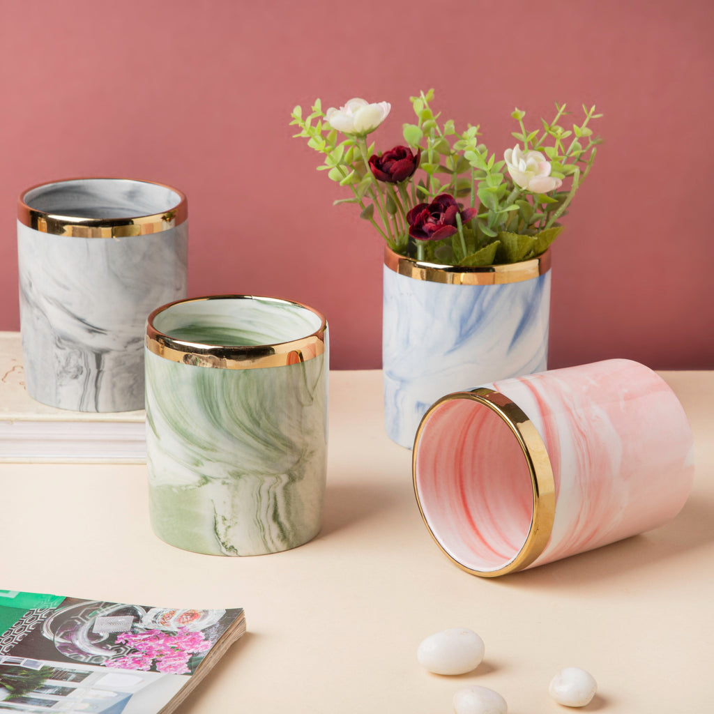 Luxe Ceramic Tumbler Blue Nestasia