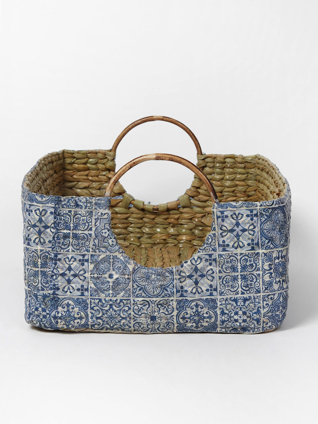 Seagrass Hamper Basket with Handles for Fruits and Home Organization