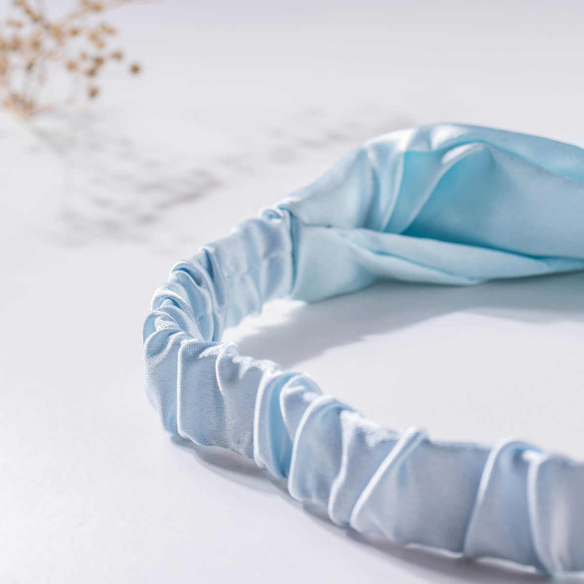 Mist Blue Satin Sleep Care Set of 4 Nestasia