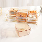 Rectangular Metal Tray with Bowls Set Nestasia