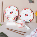 Strawberry 8 Piece Dinner Set For 2 Nestasia