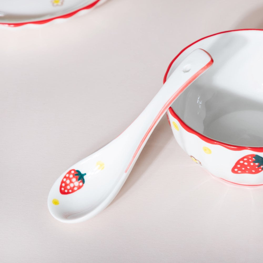 Strawberry 8 Piece Dinner Set For 2 Nestasia