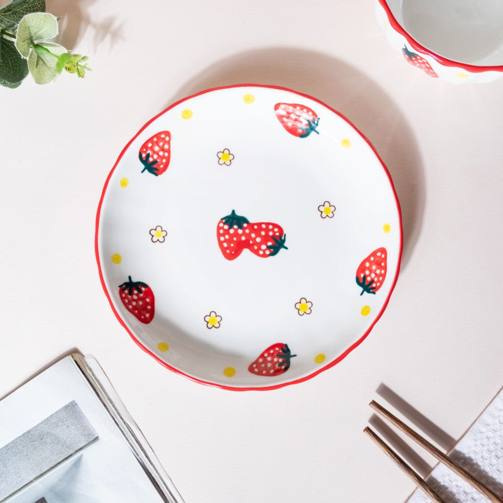 Strawberry 8 Piece Dinner Set For 2 Nestasia