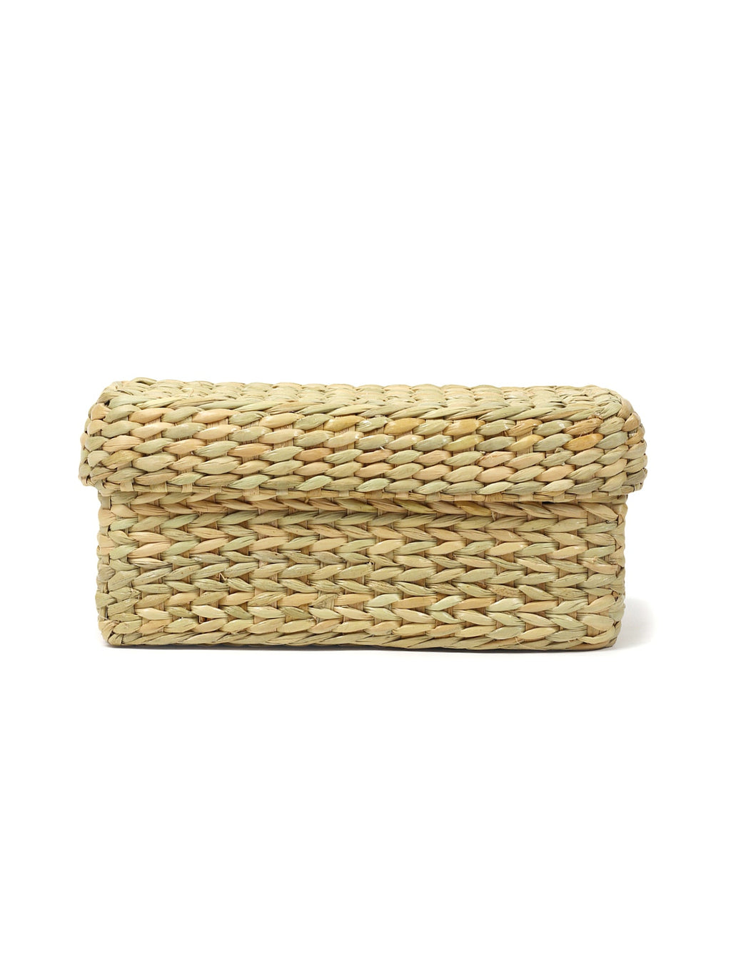 Compact Seagrass Storage Box with Lid for Accessories & Small Items