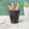 Nordic Black Ribbed Ceramic Planter Nestasia