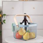 Metal Mesh Fruit Basket With Handle Nestasia