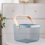 Metal Mesh Fruit Basket With Handle Nestasia