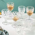 Textured Drinkware Glass Transparent Set Of 6 300 ml Nestasia