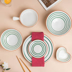 Spiral Green 22 Piece Dinner Set For 6 Nestasia