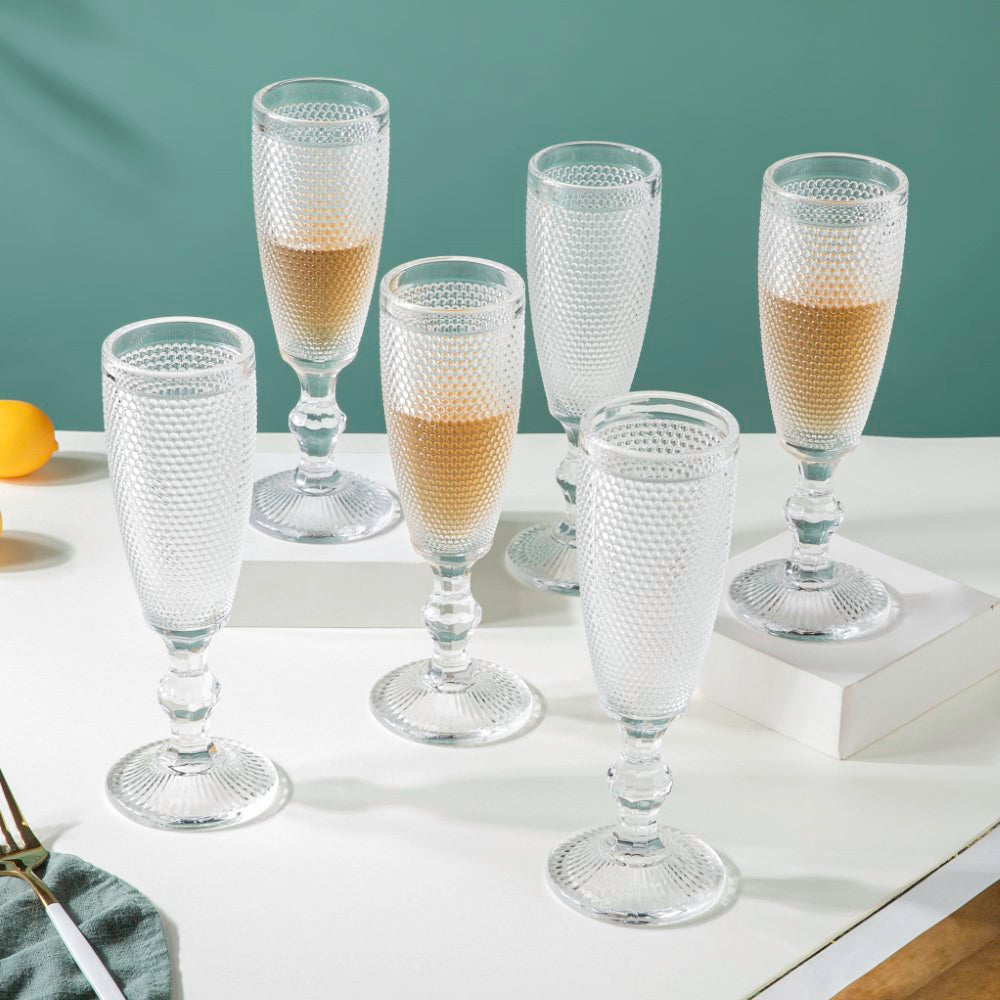Mimosa Glass Transparent Set Of 6 150 ml Nestasia