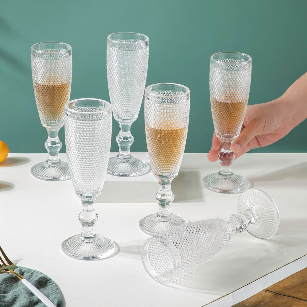 Mimosa Glass Transparent Set Of 6 150 ml Nestasia