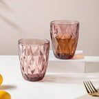 Rose Crystal Tumbler Mauve Small Set Of 6 250 ml Nestasia