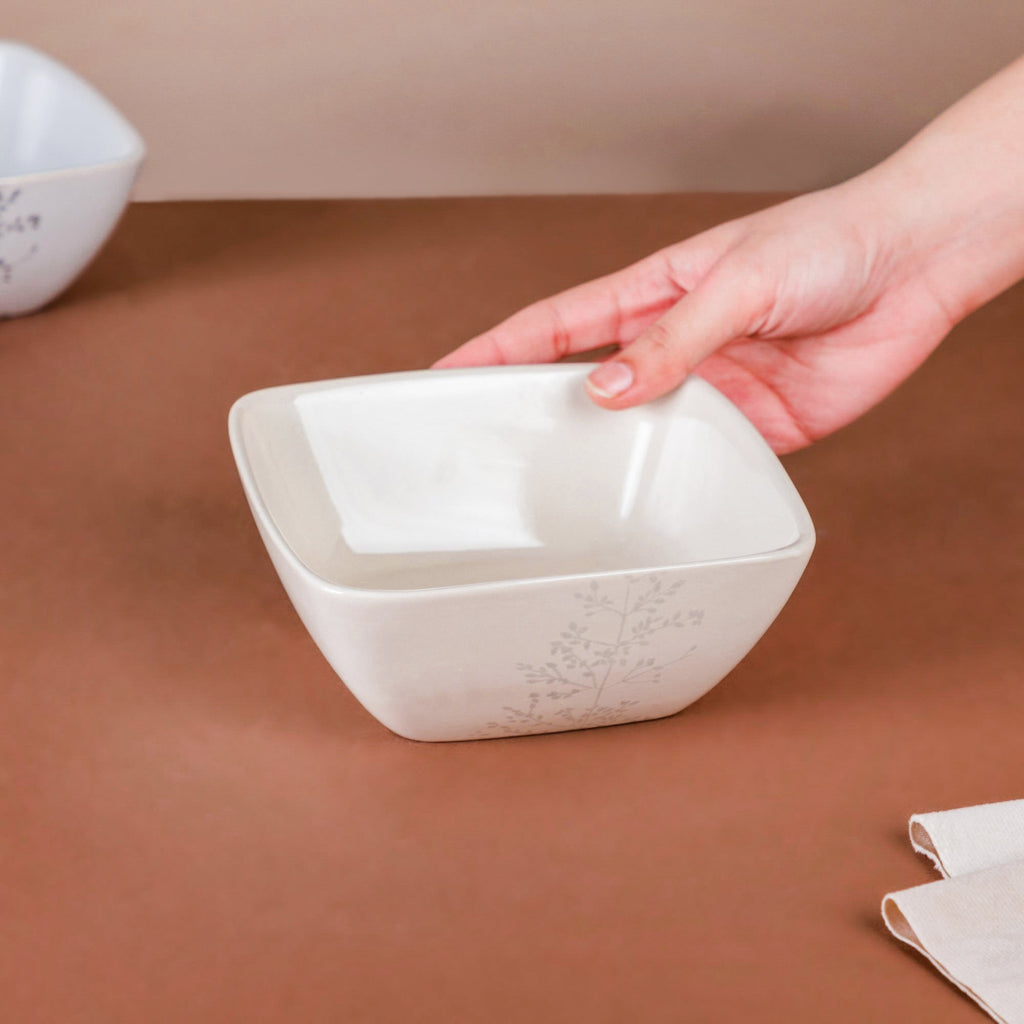Pandora Sprig Bowl White 6 Inch 600ml Nestasia