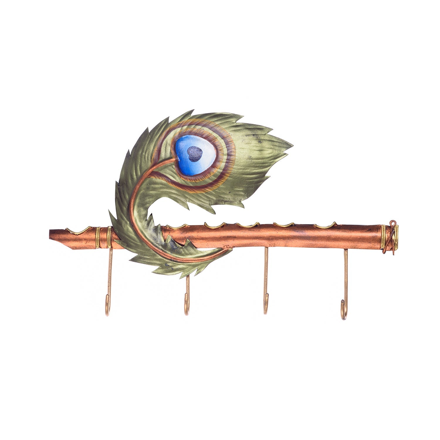 Wrought Iron basuri with mor pankh
Key Holder (Green and Brown) Kafalo